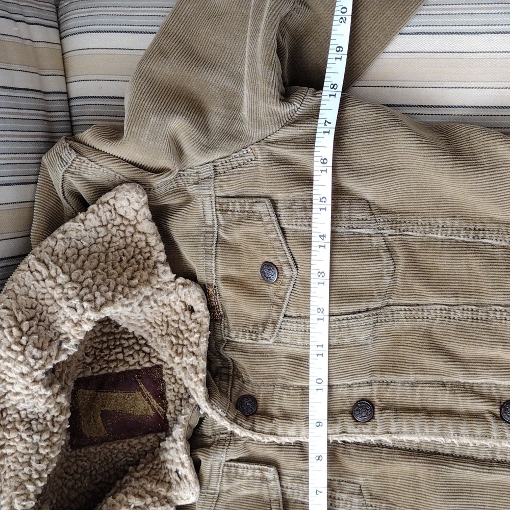 Seven For All Mankind vintage corduroy jacket with faux shearling S - Picture 9 of 11